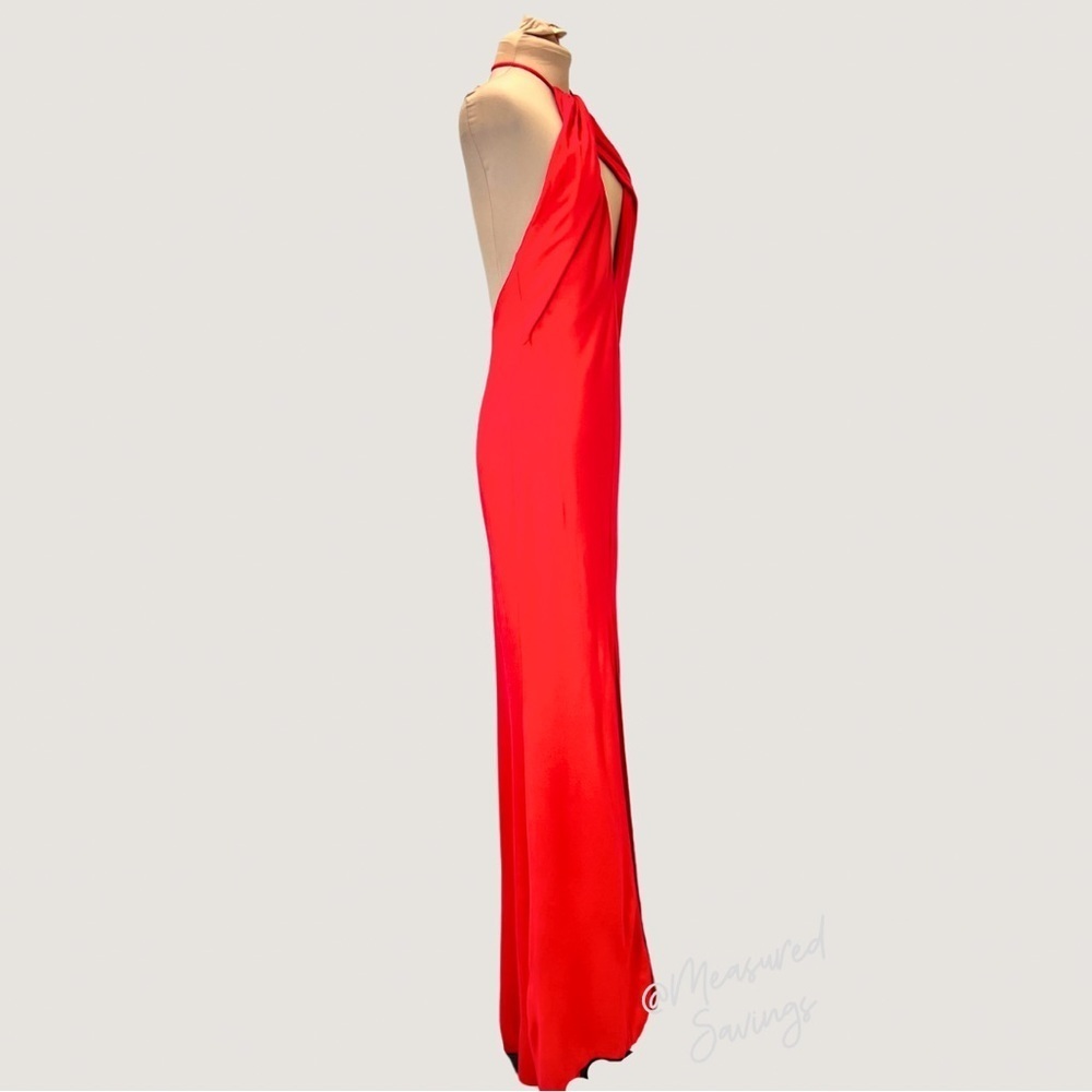 Large NWT - Revolve: Lovers + Friends Red Keyhole Halter Backless Dress - Rosa - Picture 4 of 8